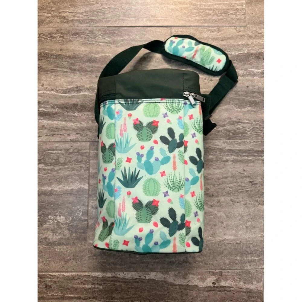 Cool2Go Bottle Cooler Bag Cactus Print Holds 2 Bottles Insulated